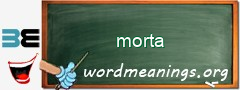 WordMeaning blackboard for morta